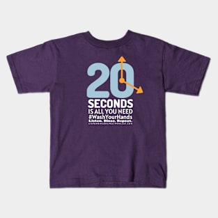 20 Seconds #WashYourHands Kids T-Shirt